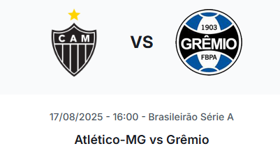 Atlético-MG vs Grêmio